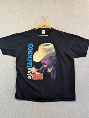 Alan Jackson 2006 Tour T-Shirt 2XL Black Front Back Graphic